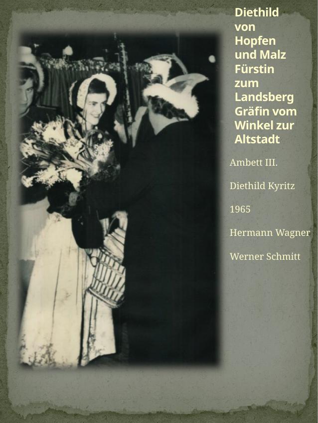 Historisches Chronikbild: Diethild Kyritz, Ambett III, 1965