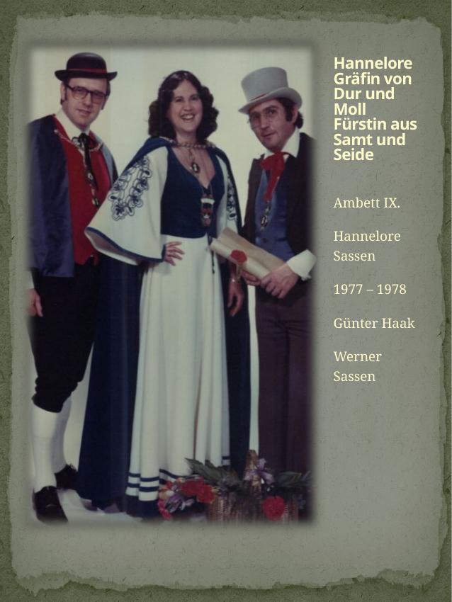 Historisches Chronikbild: Hannelore Sassen, Ambett IX, 1977–1978