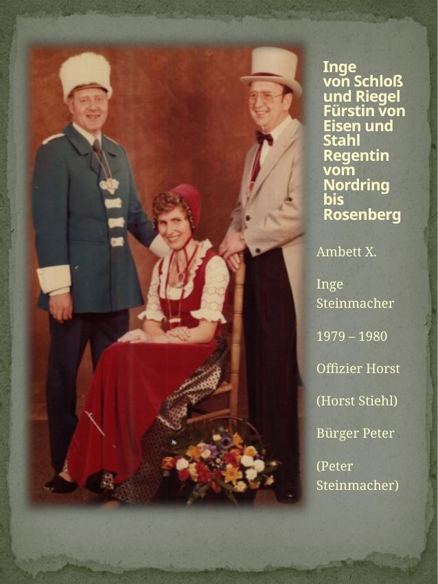 Historisches Chronikbild: Inge Steinmacher, Ambett X, 1979–1980