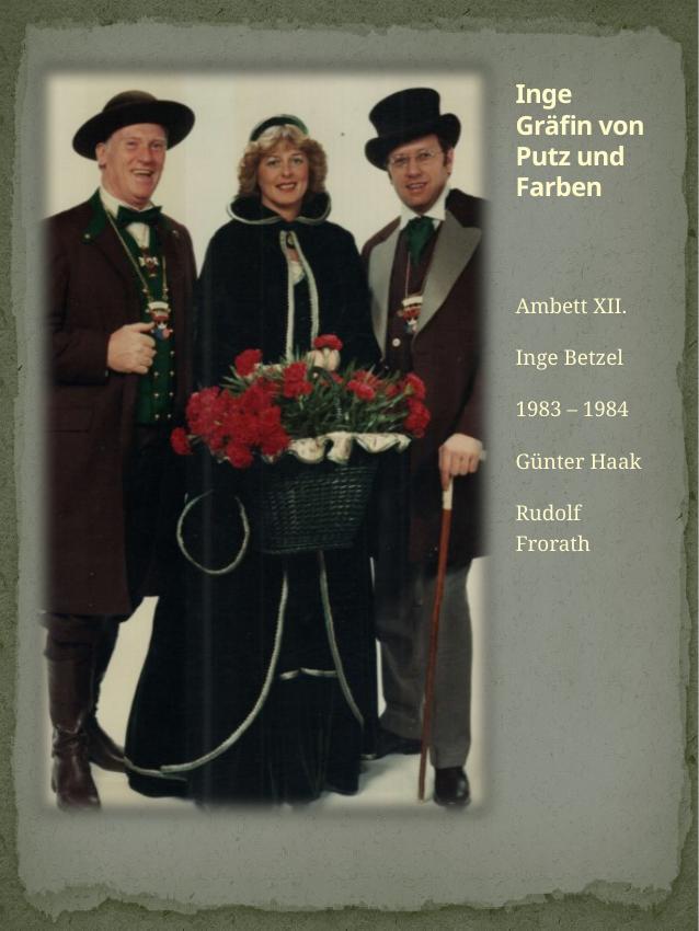 Historisches Chronikbild: Inge Betzel, Ambett XII, 1983–1984