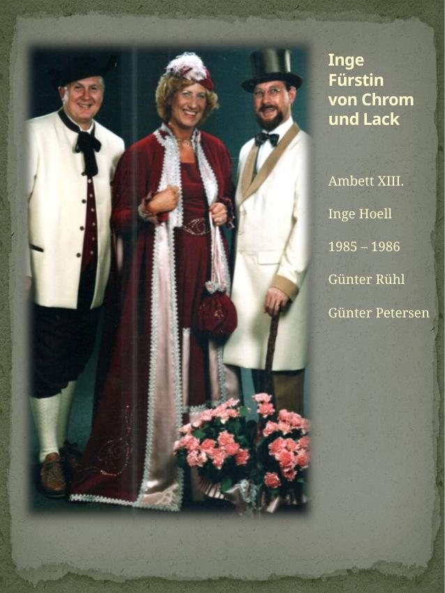 Historisches Chronikbild: Inge Hoell, Ambett XIII, 1985–1986