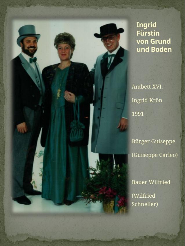 Historisches Chronikbild: Ingrid Krön, Ambett XVI, 1991