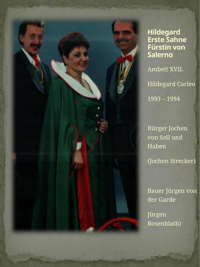 Historisches Chronikbild: Hildegard Carleo, Ambett XVII, 1993–1994