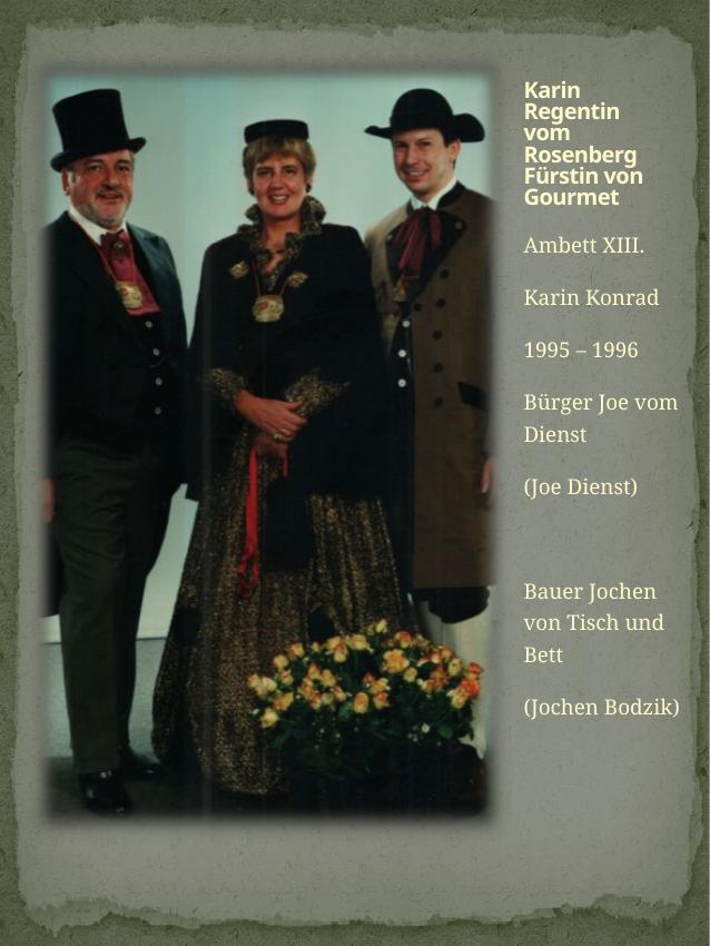 Historisches Chronikbild: Karin Konrad, Ambett XVIII, 1995–1996
