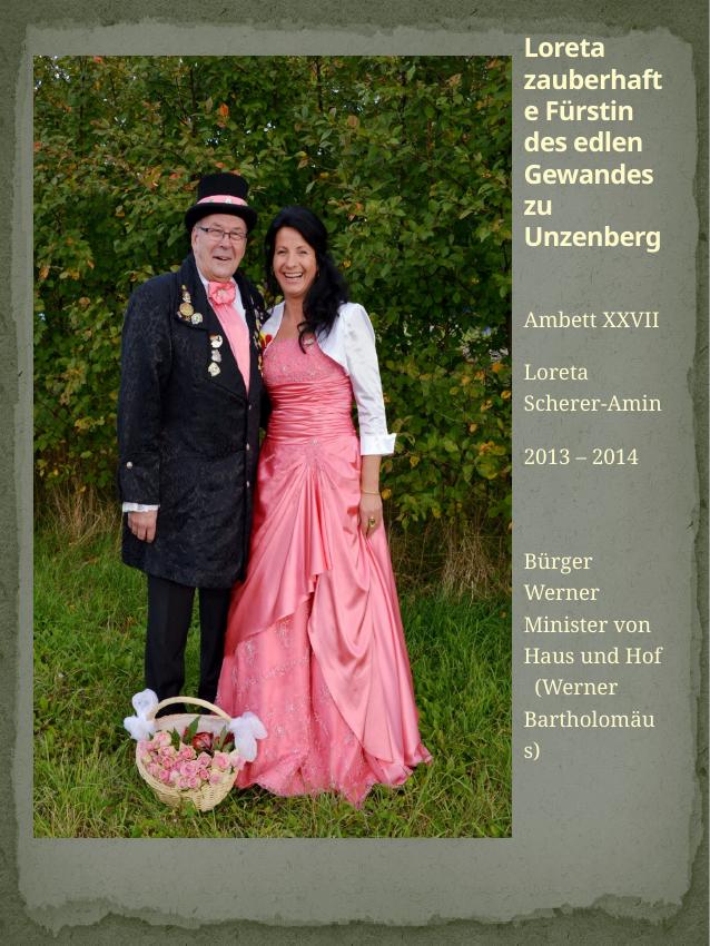 Historisches Chronikbild: Loreta Scherer-Amin, Ambett XXVII, 2013–2014