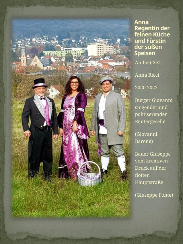 Historisches Chronikbild: Anna Ricci, Ambett XXXI, 2020–2022