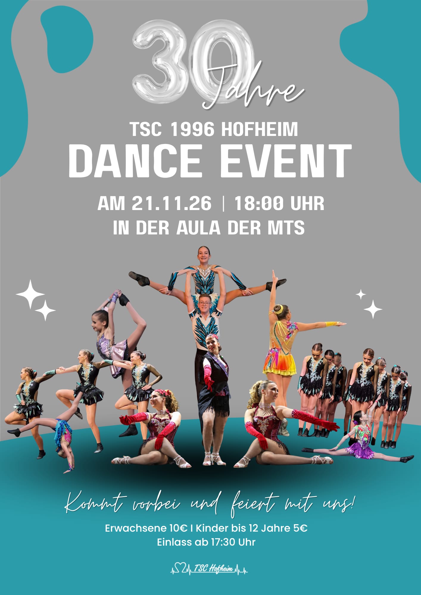 Plakat: 30 Jahre TSC 1996 Hofheim – Dance Event am 21. November 2026