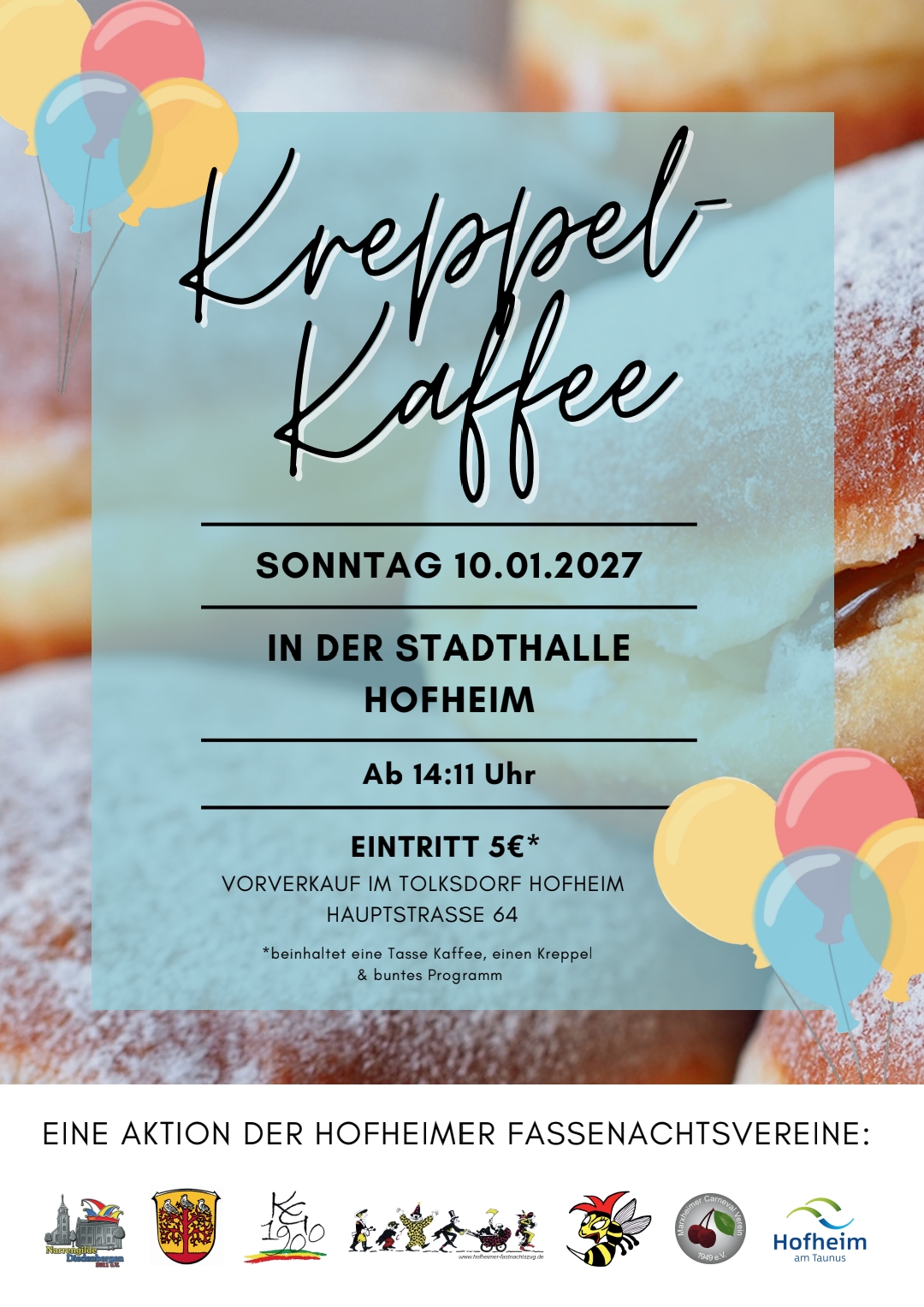 Plakat Kreppel-Kaffee am 10. Januar 2027